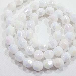 Sale: BULK SALE! 1000 White AB Acrylic Faceted Beads