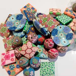 SALE! 100pc Large Round & Square Clay Beads 1.