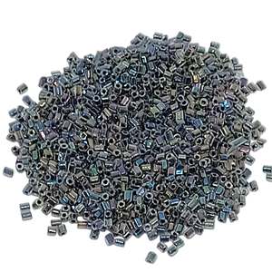 Seed Beads: 15g Two Cut Blue & Purple Iris Seed Beads