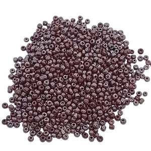 Seed Beads: 15g 11/0 2mm Mixed Dark Brown AB Seed Beads