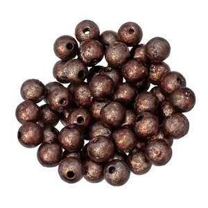 100pc 10mm Brown Acrylic Beads