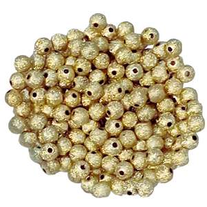 200pc 5mm Light Gold Metallic Acrylic Beads