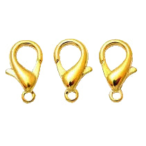 Jewellery Findings: 20pc Gold Lobster Clasps