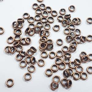 Jewellery Findings: 100pc 4mm Copper Split Rings