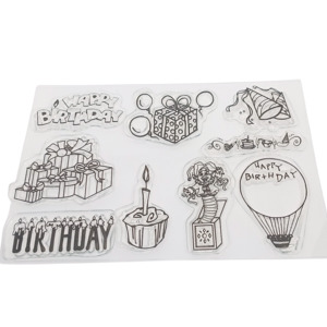 Scrapbooking Stickers: Birthday Silicone Clear Stamps