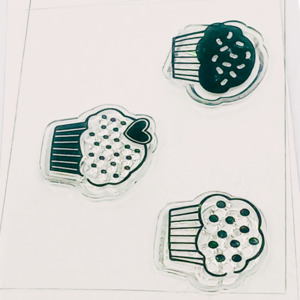 Trio Of Cupcakes Silicone Clear Stamps