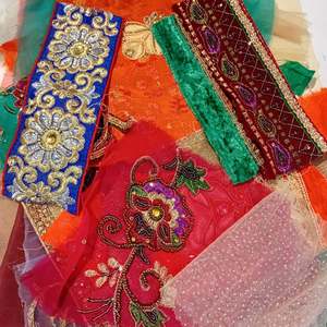 Sari Trims and Fabric Scraps Pack