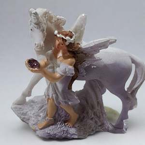 Other Magical Goodies: Fairy & Unicorn With Gemstone - Standing Close