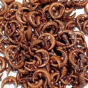 SALE! 98pc Brown Acrylic Moon Pendants