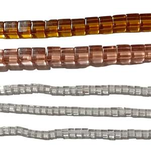 Sale: SALE! 5x Strings Of Square Glass Beads