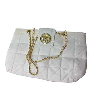 White Rhomboid Underarm Bag