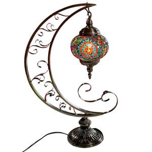 Turkish Mosaic Moon Lamp
