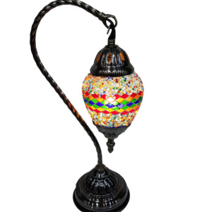 Turkish Mosaic Lamps: Turkish Mosaic Swan Lamp - TL15