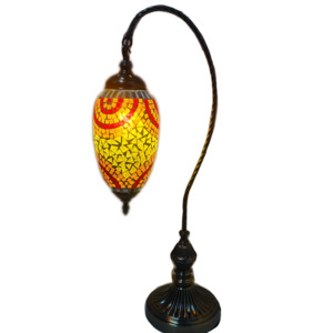 Turkish Mosaic Lamps: Turkish Swan Mosaic Lamp - TL21