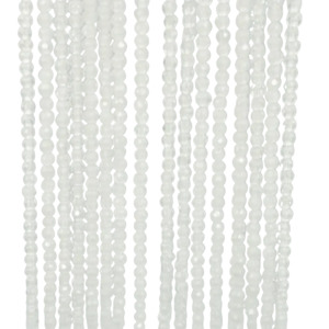 Tiny White Crystal Rondelle Beads