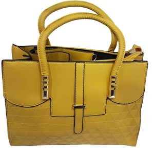 Bags And Wallets: 2pc Large Yellow Handbag
