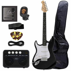 Products: Artist ASP Left Handed Black Electric Guitar w/ Accessories & Amp