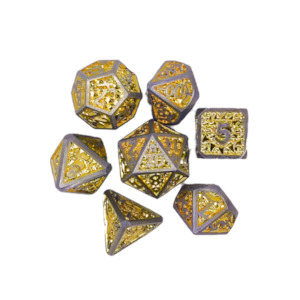 Products: Glitters and Gold Metal Dice Set Artistic Alchemy
