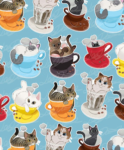 Coffee Cats Mousepad Artistic Alchemy