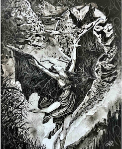 Dancing with Bats Mousepad Artistic Alchemy