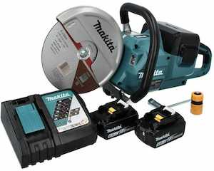 Concrete cutting: Makita DCE090 18Vx2 (36V) LXT Brushless 230mm (9") Power Cutter
