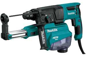 Hammer Drills: Makita HR2652 800W 26mm SDS-Plus HEPA Rotary Hammer