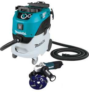 Hand Grinder Vacuum Packages: Makita 9565PC 5" (125mm) 1400W Single Speed Angle Grinder with Paddle Switch, Makita 5" (125mm) Shroud, 5" (125mm) Grinding Cup & Makita VC4210MX2 Vacuum Cleaner Package