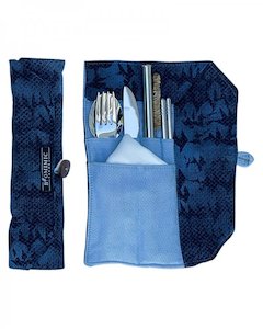 Fab Array Travel Steel Cutlery - Aqua Blue