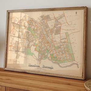 Map Prints: Hamilton Borough - 1927