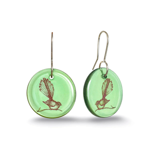 Glass Fantail Disc Earrings - 4Artsake