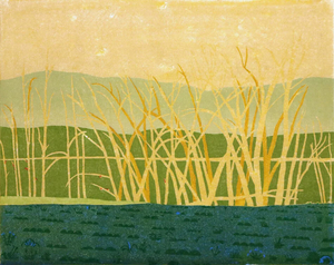 Yellow Trees Woodblock Print - 4Artsake