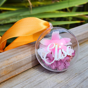 Flowers Personalised Christmas Bauble