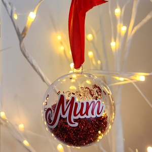 Glitter Personalised Christmas Bauble