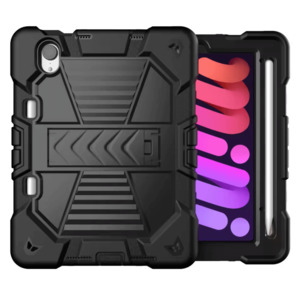 Ipad Cases Covers: iPad Mini 6 / Mini 7 Rugged Case – Shockproof Cover, Stand & Pencil Holder