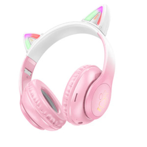 Hoco W42 Pink LED Wireless Bluetooth Headphone NZ