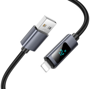 X112 USB to iPhone Fast Charging Cable 2.4A LED Display