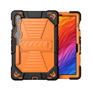 Samsung Galaxy Tab S10 FE Rugged Shockproof Case with Kickstand (Orange)
