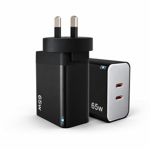 65W GaN Fast Wall Charger Dual USB-C PD 3.0 Power Adapter for Laptop, Tablet & S&hellip;