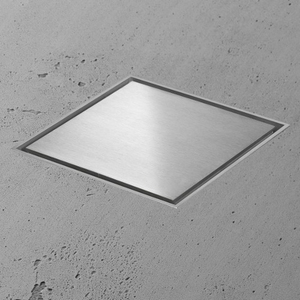 Shower Channel & Point Drain: ARUVO™ PRECINCT Shower Point Drain 108mm Brushed Stainless