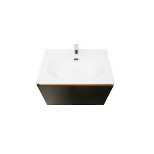 ARUVO™ BECA Collection Plywood Vanity Matte Black & Oak W750mm Basin Options