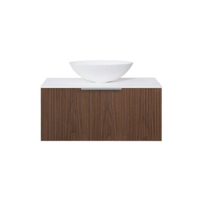 ARUVO™ ROMEO Collection Plywood Vanity Rich Walnut W900mm Basin Options