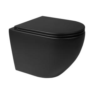 ARUVO™ VortekCLEAN® In-Wall Floor Mount Rimfree Flo T2i Toilet Pan Matte Black