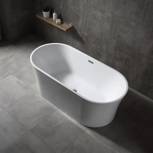 Acrylic Baths: ARUVO™ CELIN Acrylic Freestanding Bath L1600mm Gloss White
