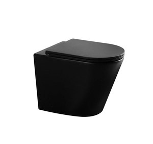 ARUVO™ VortekCLEAN® In-Wall Floor Mount Rimfree Aeron X1 Toilet Pan Matte Black