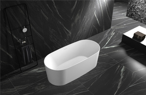 Acrylic Baths: ARUVO™ AURA Acrylic Freestanding Bath L1700mm Gloss White