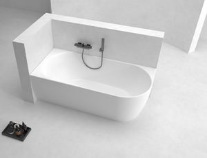 ARUVO™ ORO Back to Left Corner Acrylic Freestanding Bath L1500mm Matte White