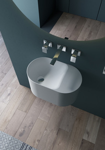 Basins: ARUVO® STOCKHOLM Composite Stone Wall-mounted Basin