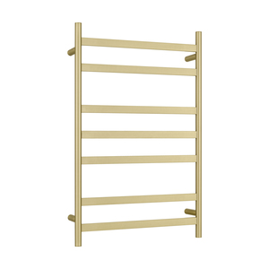 ARUVO® COSMO Heated Towel Rail 7 Bar W550 Brushed Brass