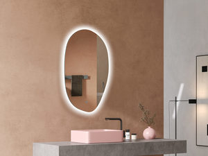 Products: ARUVO™ AMBIANCE Pebble Frameless Mirror with Led & Demister
