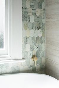 Orient Green Honed Feather Mosaic 50x98 Gs03